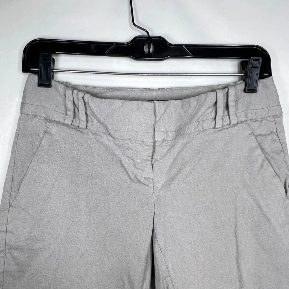The Limited Gray Exact Stretch Capris Women‎ 0P Low Rise Cropped Trousers Pants